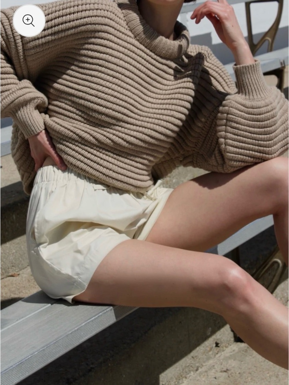 NA NIN ROMY PIMA COTTON BALLOON SLEEVE SWEATER